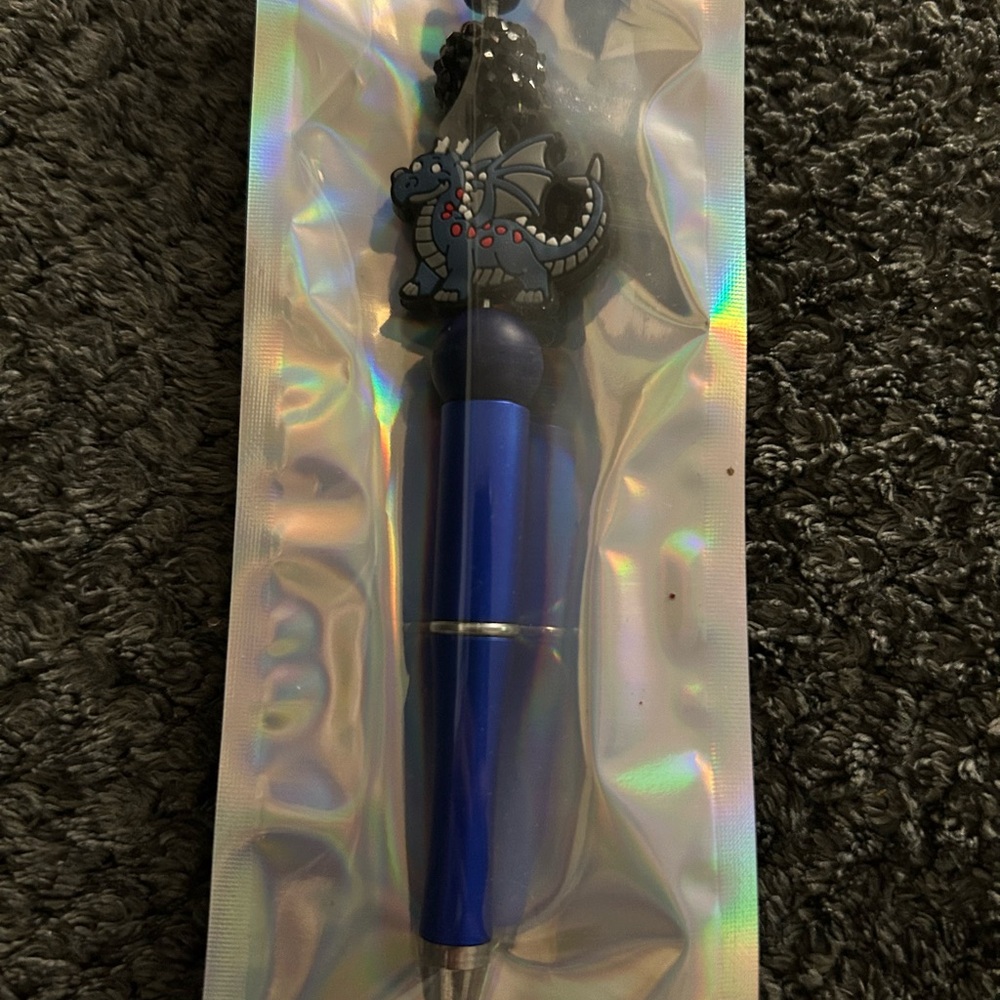 Hand Crafted Blue Dragon Pen